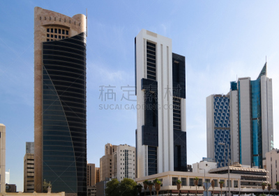 天空,都市风景,科威特,科威特市,在下面,美,未来,水平画幅,无人,户外