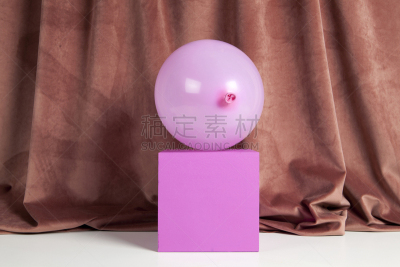 气球,色彩鲜艳,粉色,立方体,天鹅绒,美,波普风,水平画幅,形状,无人