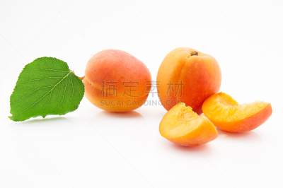 杏,叶子,食品,水果,熟的,绿色,桃,切片食物,近景,水平画幅