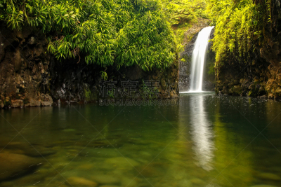 taveuni,斐济,瀑布,布马瀑布,南太平洋,瓦努阿岛岛,泻湖,原野,水,水平画幅