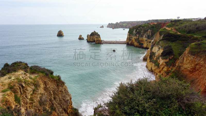 阿尔加威,海岸线,野外动物,唐娜安娜县,阿尔布费拉,拉各斯,悬崖,法鲁区,水平画幅,岩石