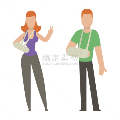 安全的,矢量,人,意外事件,创可贴,急诊处,女性形象,男性形象,紧急出口标志