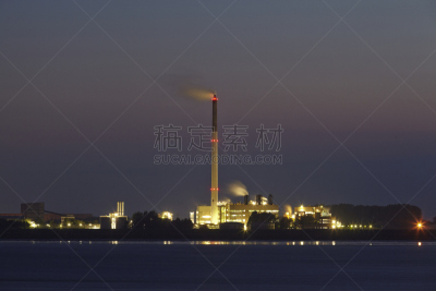 不莱梅港,夜晚,德国,焚化炉,不来梅,水平画幅,无人,河流,户外,摄影