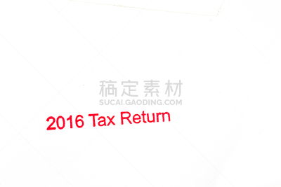 税表,2016,橡皮章,红色,白色背景,财政年度,1040税表,美国,水平画幅,无人