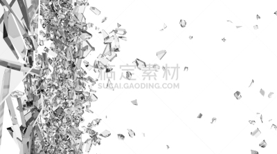 碎玻璃,分离着色,切片食物,白色背景,坏掉的,玻璃,窗户,水平画幅,绘画插图