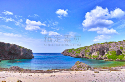 宫古岛,小溪,自然,天空,水平画幅,无人,水平线,蓝色,日本,东亚