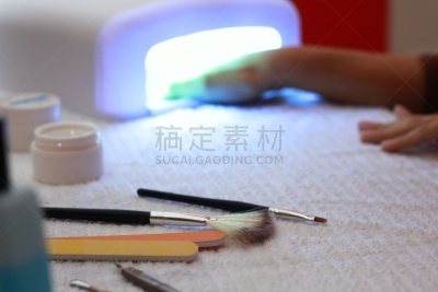 舞台,专门技术,部分,钉子,专业人员,美术工艺,照明设备,紫外线,女人,化妆刷