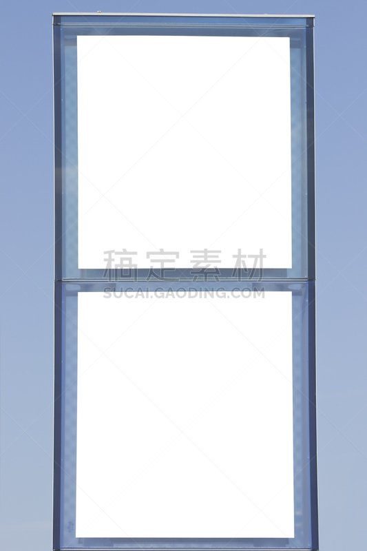 空白的,布告栏,垂直画幅,天空,留白,蓝色,平视角,抽象,几何形状