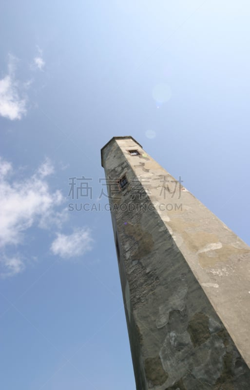 光头岛,灯塔楼,数字6,垂直画幅,天空,景观设计,建筑,蓝色,透视图,建筑外部