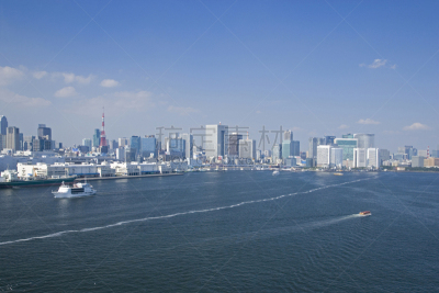东京湾,都市风景,都市风光,东京塔,旧金山湾区,中央区,东京,海港,天空,城镇景观