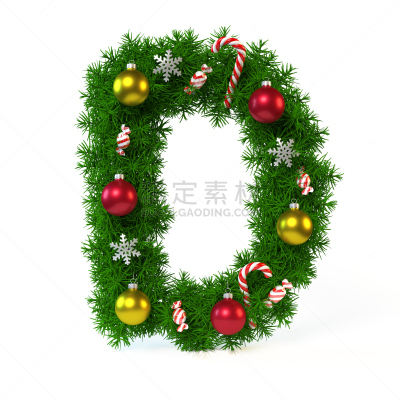 三维图形,字体,英文字母d,分离着色,白色,球,字母,新的,历日
