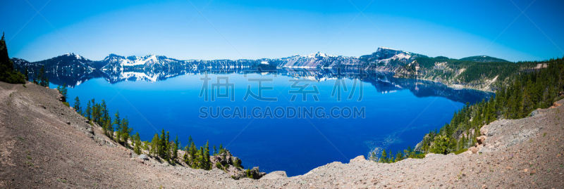 火山湖,自然,风景,全景,图像,国家公园,俄勒冈郡,宁静,美国,自然美