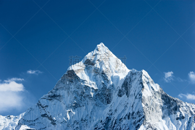 阿马达布朗峰,山脉,喜马拉雅山脉,khumbu glacier,山顶,山景城,冰瀑,坤布,偏振光,天空