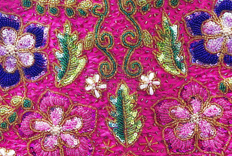 纺织品,粉色,珠宝,绿色,叶子,幻想,式样,华丽的,华贵,墨西哥