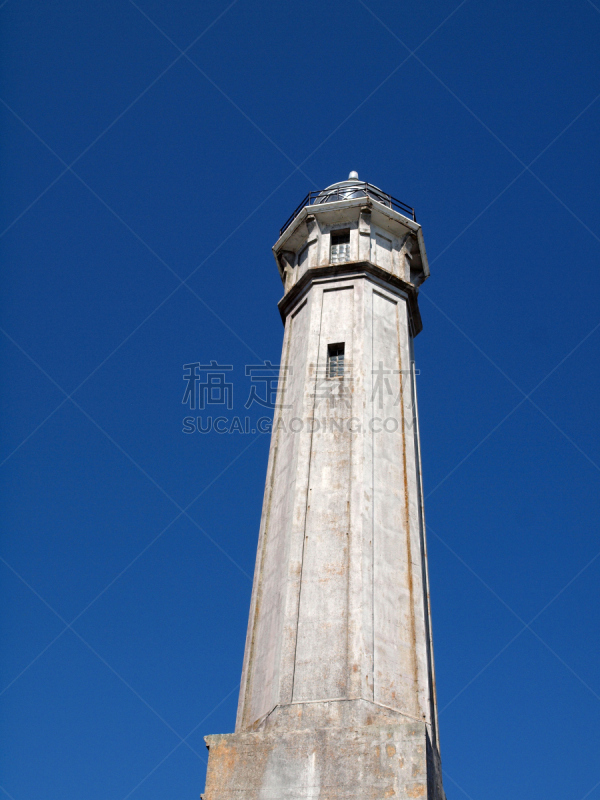 灯塔楼,灯塔,垂直画幅,美国,无人,古老的,加利福尼亚,特写,方向,岛