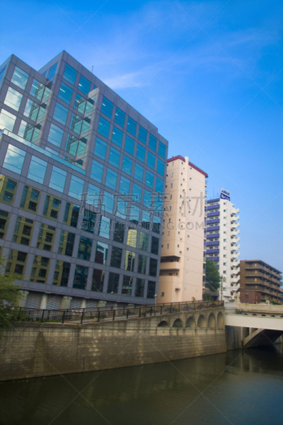 街道,目黒区,目黑河,品川,垂直画幅,天空,建筑,无人,蓝色,日本