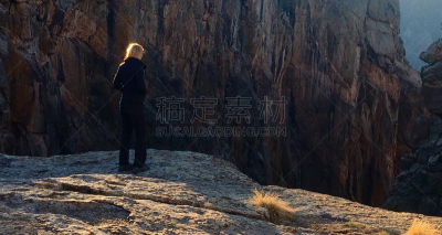 布莱克峡谷,三个人,自然,金色头发,女人,洛矶山脉,美国,时装模特,水平画幅