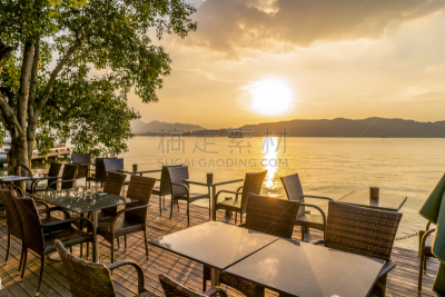 杭州,地形,西湖,建筑,水平画幅,云,无人,交通,夏天,户外