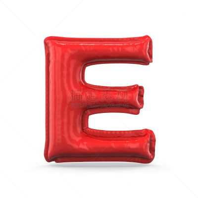 三维图形,红色,气球,充气品,英文字母e,分离着色,英语,单词,背景分离,字母