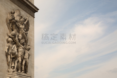 凯旋门,巴黎,戴高乐广场,纪念碑,水平画幅,建筑,无人,欧洲,拱门,城市生活