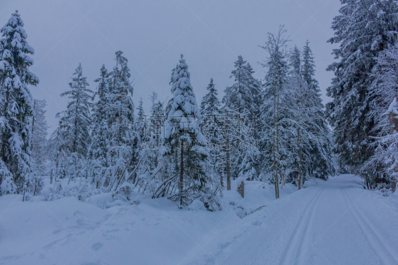 Auf dem Weg durch die schöne Winterlandschaft im Harz