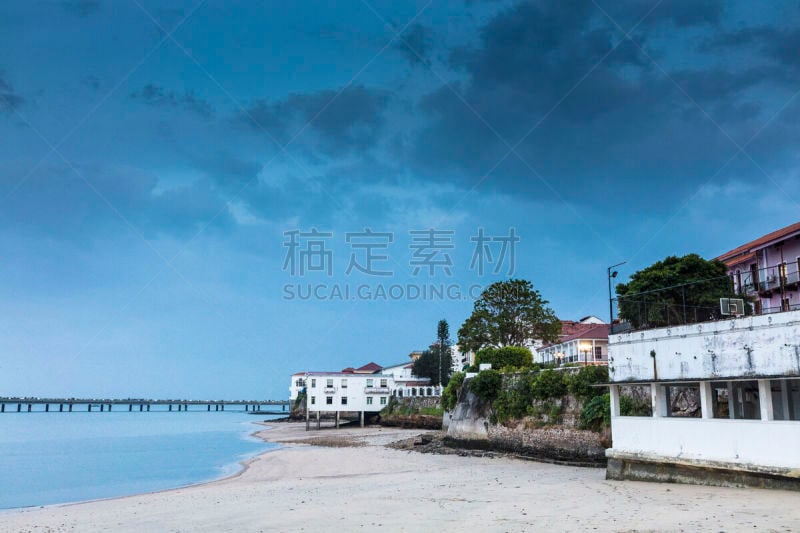 casco viejo,巴拿马城,古城,古老的,现代,全景,公寓,太平洋,茶水间,侧面视角