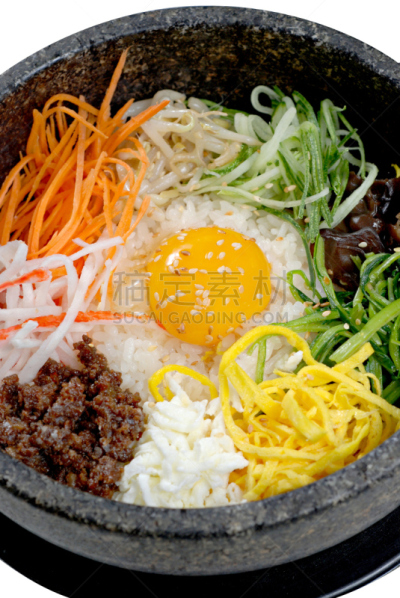 热,蔬菜,朝鲜半岛,猪肉,米,碗,鸡蛋,韩国烤肉,拌饭,韩国泡菜