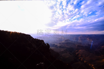 美国,大峡谷,黄昏,锐角,天空,褐色,水平画幅,大峡谷南缘,旅行者,夏天