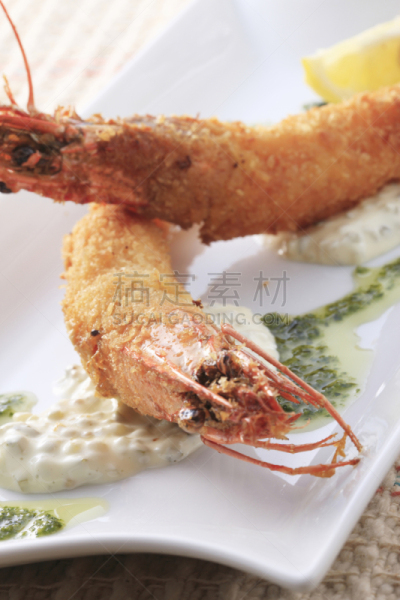 虾,挪威海蜇虾,垂直画幅,饮食,食品,油炸,摄影,烹调