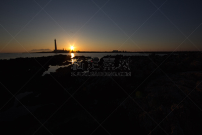 灯塔楼,法维尼亚纳,自然,悬崖,水平画幅,夜晚,无人,蓝色,夏天,黄昏