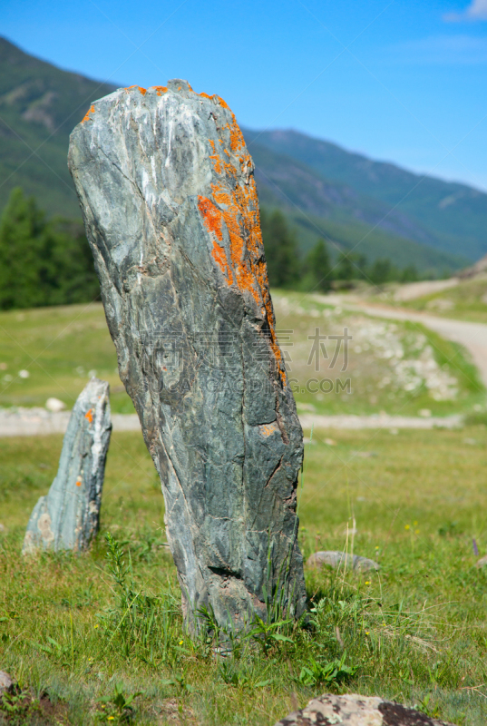 墓穴,过去,哈卡斯,垂直画幅,山,堆,墓碑,游牧民族,亚洲