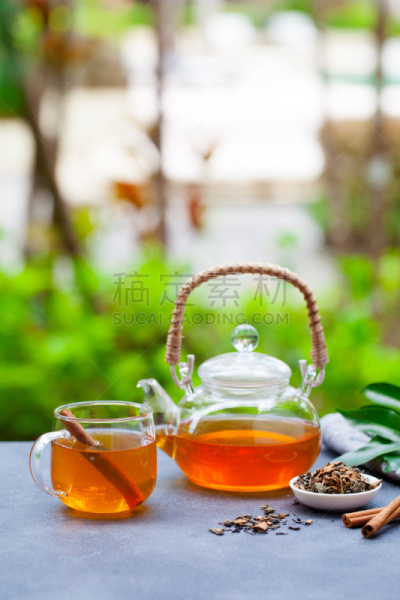杯,户外,茶壶,玻璃,茶,夏天,留白,背景,茶杯,马克杯