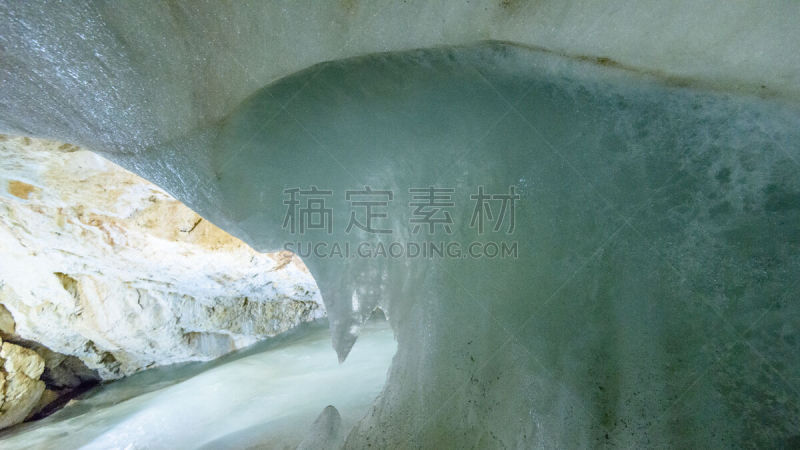 冰河,冰,多色的,斯洛伐克,风景,水,水平画幅,雪,瀑布,无人