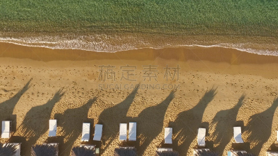 Ios,基克拉迪群岛,夏天,无人机,航拍视角,希腊,海滩,早晨,摄影