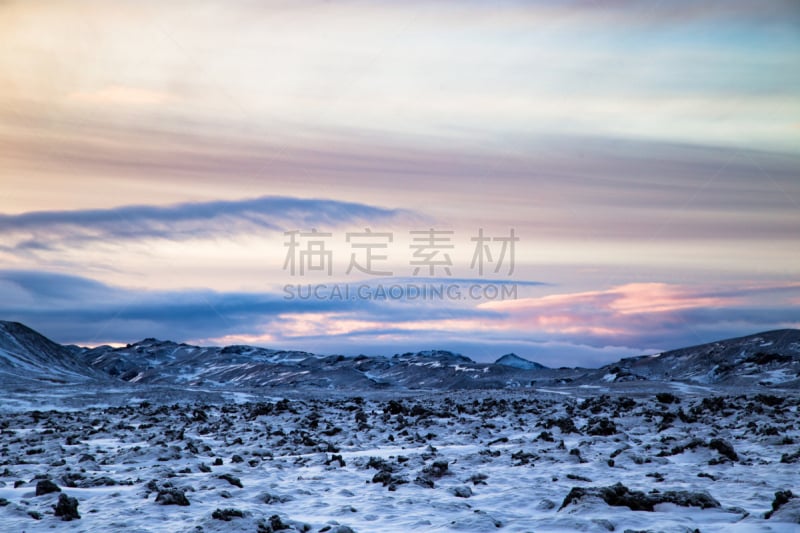 地形,冰岛国,冬天,水的凝结形态,寒冷,水平画幅,雪,无人,火山地形,黄昏