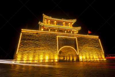 亭台楼阁,夜晚,建筑,传统,江南,特色服装,池塘,纸灯笼,灯,自然美