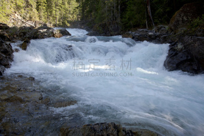 斯里沃佛尔,雷尼尔雪山,雨山国家公园,华盛顿州,水,美国,水平画幅,瀑布,无人,户外