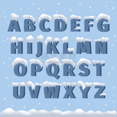字母,雪,冬天,矢量,冰柱,冰,字体,信函,寒冷,文字