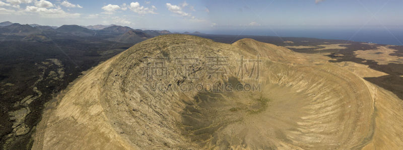 timanfaya national park,火山,加那利群岛,全景,兰萨罗特岛,航拍视角,西班牙,火山喷口,环境,云