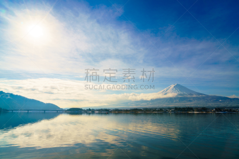 河口湖,富士山,看风景,富士河口湖,自然,天空,旅游目的地,水平画幅,雪,无人