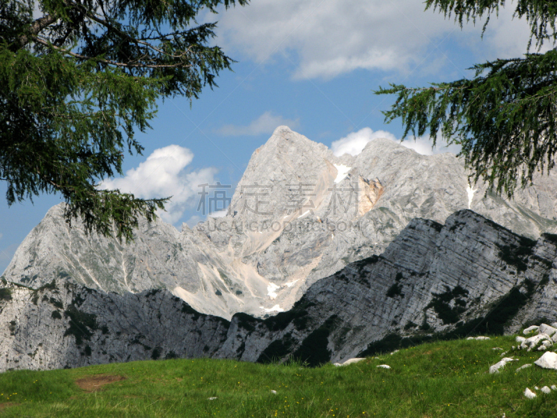 特里格拉夫国家公园,julian alps,自然,天空,国家公园,水平画幅,岩石,无人,石灰石,户外