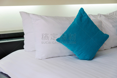 现代,卧室,床,枕头,颈枕,水平画幅,无人,床垫,家具,泰国