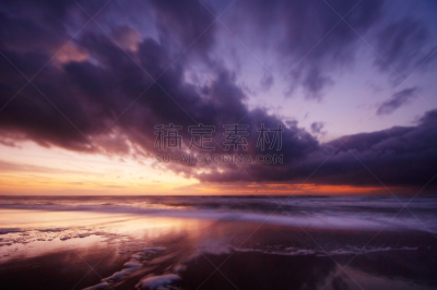 夜晚,海洋,水,天空,沙子,旅行者,夏天,海滩,彩色图片,冬天