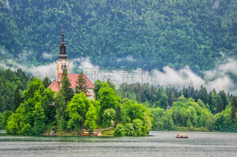 布雷德湖,斯洛文尼亚,julian alps,水,灵性,纯净,夏天,湖