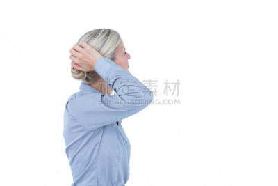 人的头部,女商人,拿着,45到49岁,头痛,水平画幅,智慧,情绪压力,套装,白人