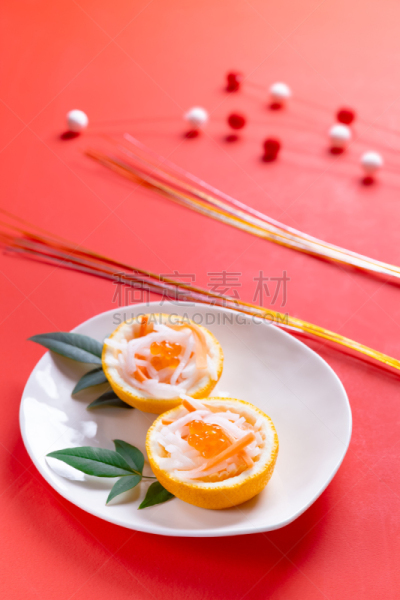 盐渍食品,日本食品,胡萝卜,萝卜,酱醋生鱼片,蔬菜,彩色背景,醋,食品,红色背景