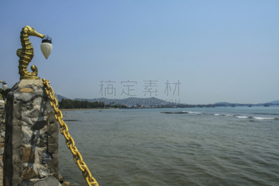 海马,天空,海滩,地形,蓝色,沙雕,纪念碑,水,美,艺术