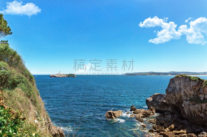 半岛,桑坦德,风景,旅行者,白昼,夏天,蓝色,宽的,社区,北