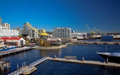 北温哥华,海港,居住区,货梯,商用码头,温哥华,码头周围,天空,水平画幅,无人