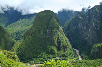 马丘比丘,山,看风景,天空,古代文明,印加人文明,水平画幅,无人,古老的,巨大的